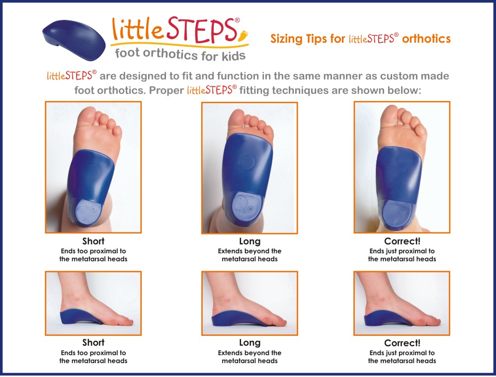How to fit littleSTEPS® foot orthotics for kids from Nolaro24, LLC
